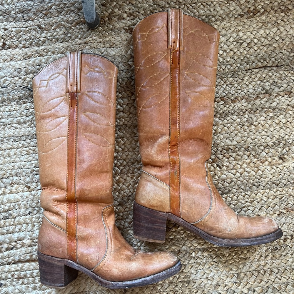 Frye Brown Leather Heeled Boots